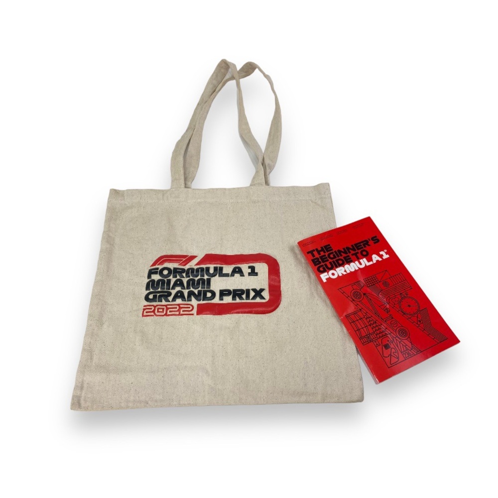 FORMULA 1 MIAMI GRAND PRIX 2022 Canvas Tote bag and Beginners Guide Booklet